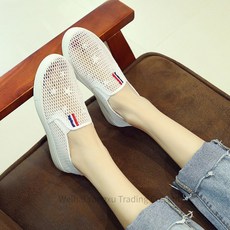 Yongxu 여성 여름 펌프스 펀칭 메쉬 슈즈 스니커즈 운동화