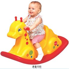 아기 기린흔들말 말타기장난감 돌아기목마 아기돌장난감 유아타는말, 1개