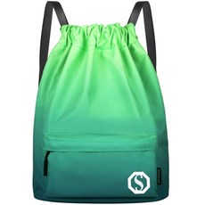 SenkeyStyle 여름 Drawstring 배낭 경량 나일론 체육관 스포츠 가방 Fitnees 품질 패션 그라데이션 방수 여성 남성 공용 백팩, 20A