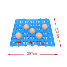 농장 계란 트레이 287mmX287mmX30 조각 플라스틱 소재 계란을 재활용 운송 및 저장 2, M, 파란