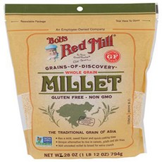 Bob's Red Mill Whole Grain Millet 28 Oz Bob's Red Mill 통곡물 기장 28온스, 1개, 1개입