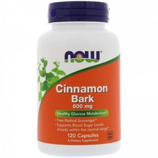 Now Foods 시나몬 바크 600 mg 120 캡슐, 단일상품, 단일상품