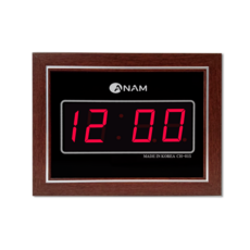 [아남시계] 디지털 LED 전자 벽시계 CH-015 벽탁상겸용, 브라운 브라운