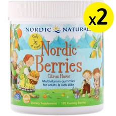 [미국직구]Nordic Naturals Nordic Berries 시트러스 120정 베리 2개, 상세설명참조