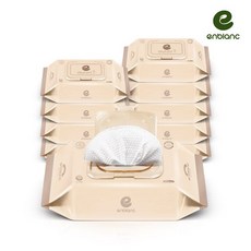 앙블랑 물티슈 세이프 베이지 캡형 72매x10팩 N-GC10
