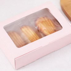 베이커리 포장상자 투명창 직사각 선물포장케이스 18x12.6x5cm, 10개입, 10개