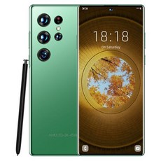 2023 글로벌 버전 S22 울트라 스마트폰 6.8 인치 HD 16GB + 1TB 듀얼 Sim 잠금 해제 휴대폰 48mp 100mp 4G 5G 휴대용 핸드폰, Green-12gb 512gb