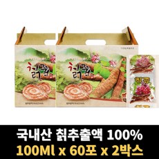 칡즙 생칡즙 국내산 100ml 60포 4박스, 6L, 4개