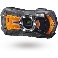 펜탁스 RICOH WG-70 오렌지 방수 카메라 고해상도 이미지 16 MP 방수 최대 14 m 충격 방지 최대 1.6 m 수, 단일상품