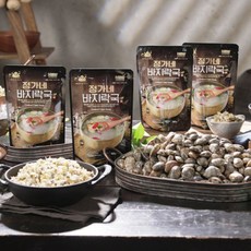 정가네 바지락국 500g 6팩 즉석칼국수면250g 1팩 밀키트 바지락살, 본품(SET), 6개