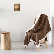 리더엠_마켓비 SUEDE BEDDING 털담요 150x200 화이트 브라운+ldm_js__, ★본상품l선택*