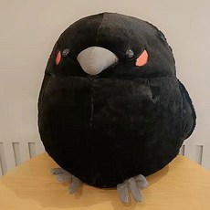 까마귀인형 장식품 동물 인형 새 까마귀 바디필로우 E, 까마귀약 40cm