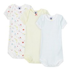 [갤러리아] 쁘띠바또PETIT BATEAU /[베이비 여아] 패턴드 레이스 바디수트 3pack [0-36개월] (0511171007)