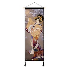일식집 포스터 대형 벽걸이 벽장식화 일본풍 그림, 밤벚꽃45*120cm