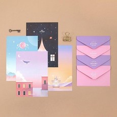 문방구템 편지 세트 MOONLIGHT VER.2 필기구 학용품 학교 학원 사무용 문구용 오피스용품+0o9OO++, 15.달♡감성빛홈연극