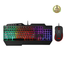 라이브잇 COX 게이밍 키보드 + 마우스 세트, 11세트, 블랙, 키보드(CKM510K) + 마우스(CKM510M)