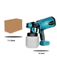 18V 전기 스프레이 건 가정용 살균 휴대용 페인트 분무기 Makita 배터리 0/1/2, [01] no battery no plug