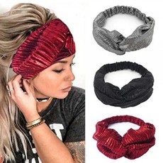 Fashband 여성 헤드 밴드 3 피스 Boho Criss 크로스 헤드 랩 헤어 밴드 탄성 터번 헤어 밴드 요가 러닝 스포츠 워크 아웃 헤드
