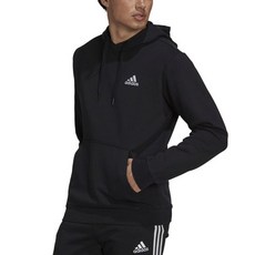 아디다스 에센셜즈 기모 후리스 후드티 블랙 플리스
