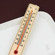 랄잇 우드온도계 벽걸이온도계, 1개