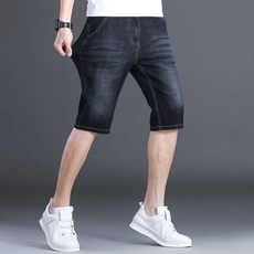 양놀 남자 여름 스판 5부 데님 팬츠 청 반바지