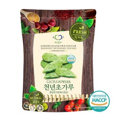 푸른들판 국내산 천년초 선인장 가루 분말 100% 손바닥선인장 줄기 HACCP 인증, 1개