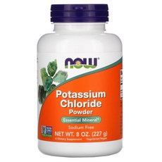 나우푸드 칼륨 포타슘 Chloride 분말 227G POTASSIUM, 1개