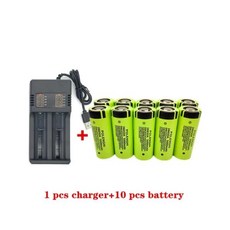 LED 손전등용 충전식 리튬 이온 배터리 정품 하이 퀄리티 26650 배터리 5000mAh 3.7V 50A 26650A 충, 06 10 battrey 1chargr