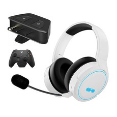 [정품]Meseto Xbox용 무선 스테레오 헤드셋 Xbox 헤드셋 어댑터 One/One S/X/Elite 1/Elite2/시리즈 S/X 컨트롤러용 컨트롤러 헤드셋-게임 사운드, White