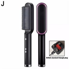 물결 판 고데기 남자 매직기 아이언 hair straightener brush hair straightener with straightener electric 스타일링 휴대용, 검은색, 유럽 연합