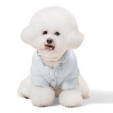 네오핏 반려동물 소프트 구름 강아지 패딩 겨울옷, 블루그레이