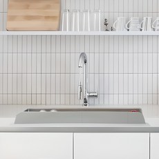 Tableism矽膠水槽擋水板 寬 75cm, Modern Gray, 1個