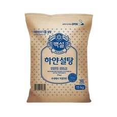 CJ제일제당 백설 하얀설탕 15kg x 1개 대용량 업소용