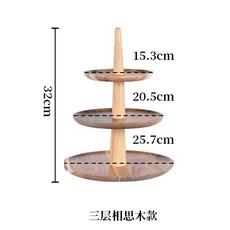 해외 우드트레이 원목 디저트 데스크 케이크 덮개 유리컵 피자 트레이-22309, 옵션19