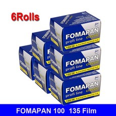 Fomapan 클래식 100 135 키네토스코프 무브 필름 블랙 앤 화이트 서브패키지 롤 롤당 36 노출 6, [04] 6 ROLL, 1.6 Rolls