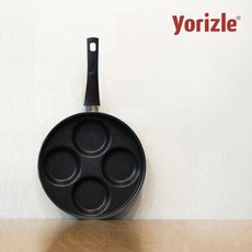 요리즐 에그 팬케이크 4구 프라이팬 2종 멀티 후라이팬, 1개, 지름 24cm