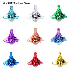 집콕놀이 자이로팽이 3개(Purple Yellow Brown) 공기역학 wind spiner 스트레스해소용품 장난감 빨대팽이 바람팽이 푸시팝 푸쉬팝 팝잇 버블 레인보우