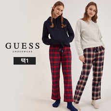 게스GUESS 여성 인앤아웃 체크팬츠 단품 친구선물 어르신 선물로 적당한 것