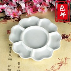 수채화 팔레트 경덕진 도자기 팔레트 미술 전공 수분수채국화 물감접시백자 팔레트, 01 3인치 직경 9cm