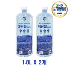 현대오일뱅크 프리미엄 에탄올 워셔액, 2개, 1.8L