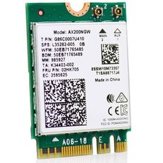 WiFi6 M.2 모듈 AX 3000Mbps 네트워크 어댑터 (Bluetooth 5.1 포함) 무선 wi fi 6 카드 2.4G/5Ghz 802.11Ax MU MIMO|네트워크, 단일, 1개, 단일