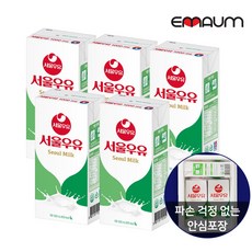 서울 멸균 흰우유 1000ml 5팩 (14시 전 당일발송+무배+2중 안전포장+최신 유통기한)