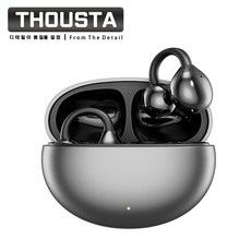 THOUSTA 고음질 HiFi 노이즈캔슬링 오픈형 블루투스 V5.4 이어폰 귀걸이형