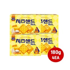 크라운 치즈샌드 180g 4개입/비스켓/무료배송, 4개