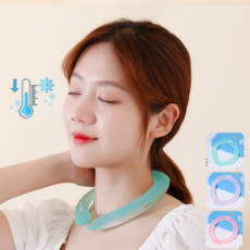 키이앤조이 여름 아이스 넥쿨링 3P, 블루+화이트+핑크