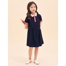 (국내배송) 반소매 피케 원피스 네이비 (BI3371GE2R) BEANPOLE KIDS 빈폴 키즈