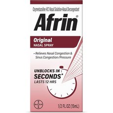 Afrin 아프린 오리지널 스프레이 0.5oz, 0.5 Fl Oz (Pack of 1), 1개, 15ml