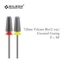 WILSON 화산 비트 2 웨이 네일 드릴 비트 젤 카바이드 제거 매니큐어 도구 판매, 2PCS SET F- XF, 2개