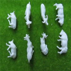액션베이스 궁극니퍼 50pcs 1150 되지 않은 흰색 농장 동물 소 N 스케일