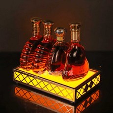 LED 양주 박스 발광 진열 케이스 와인바 진열대, 1개, 상세 페이지 참고, 3. 사차원 술받침 황광